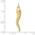 thumbnail image 3 of Finest Gold 10K Yellow Gold Italian Horn Charm, 3 of 3