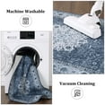 thumbnail image 4 of Machine Washable Rug Small Vintage Doormat Persian Kitchen Mat Non Slip Floor Cover Bohemian Area Rug Distressed Carpet for Living Room Bedroom Indoor Outdoor, 2' x 3' Blue, 4 of 9
