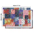 thumbnail image 6 of Colorful Pioneer Flower Patchwork Summer Placemats Table Placemats Set Of 4-Linen Kitchen Washable Placemats Table Mats 11.8"x17.7" Non-Slip Heat Resistant, 6 of 6