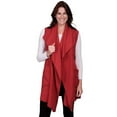 thumbnail image 4 of Le Moda Women’s Pocketed Open Front Fleece Vest Cardigan One Size Fits All, 4 of 9