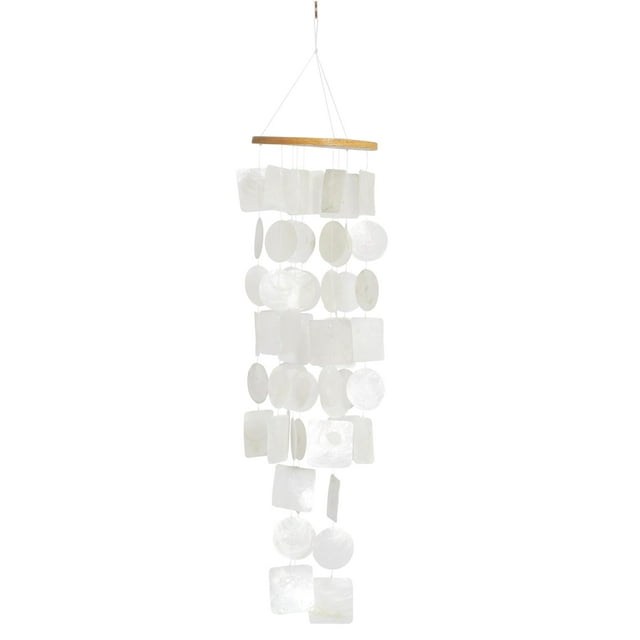 Cascada Windchime Deco 79 Capiz Shell, blanca, 20 cm
