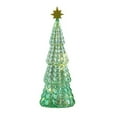 thumbnail image 3 of Opvise Glass Christmas Tree with LED Lights Decorative Tabletop Holiday Ornament Battery Powered Festive Home Desk Decor Gift, 3 of 8