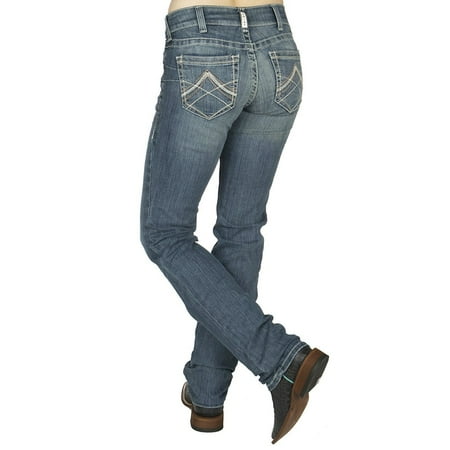 Ariat Womens 10017217 R.E.A.L. Straight Leg Riding Jeans 27 Long Rainstorm