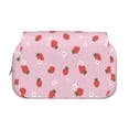 thumbnail image 2 of Disketp Strawberry Floral Estuche de Lápices de Doble Capa con Tapa Abatible y Cremallera, Organizador Escolar para Adolescentes y Adultos, 2 of 7