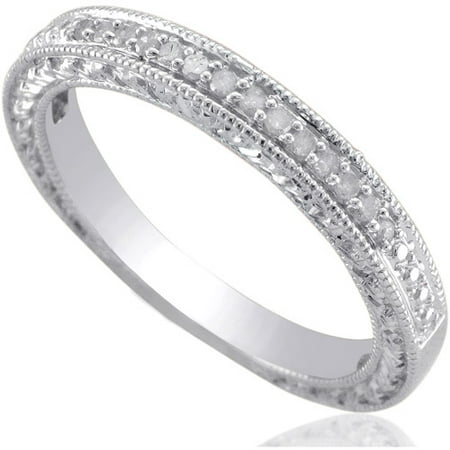 Forever Bride Diamond Accent Sterling Silver Wedding Band Forever Bride Diamond Accent Sterling Silver Wedding Band