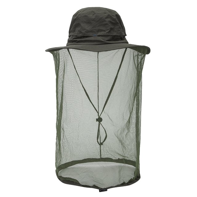Sombrero De Verano Para Mosquitos Al Aire Libre, Sombrero Para El Sol, Sombrero Para El Sol Con Aleros Grandes, Sombrero De Pesca Protector De Malla, Sombrero De Pescador, Verde Militar Cateissary AP007972-01