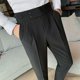 thumbnail image 3 of Pantalones holgados de negocios de sastrería social para hombres Pantalones de traje ajustados para hombre Ropa de primavera Ropa de lujo coreana Reseñas Muchas, 3 of 5