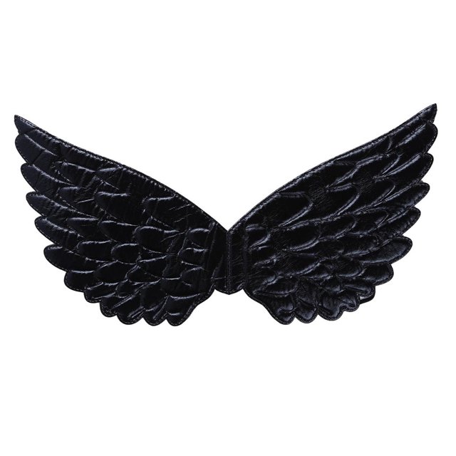 TheFound Kids Unisex Halloween Costume Prop, Solid Color Wings Devil's Horn Hair Hoop Accessory for Cosplay