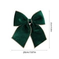 thumbnail image 2 of Large Christmas Bow for Tree Decorations 9.84x7.87 Inch Red Velvet Bow with Gold Edging Wrinkle Resistant Fabric Holiday Bow for Wreaths Gift Packages Staircase Railings and Party Decor, 2 of 7