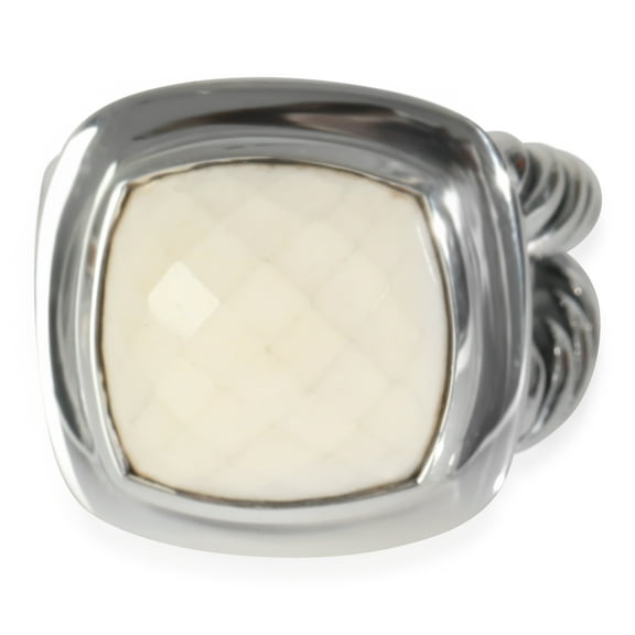Pre-Owned Sterling Silver David Yurman 13mm Albion Ring With Agate, Size 6