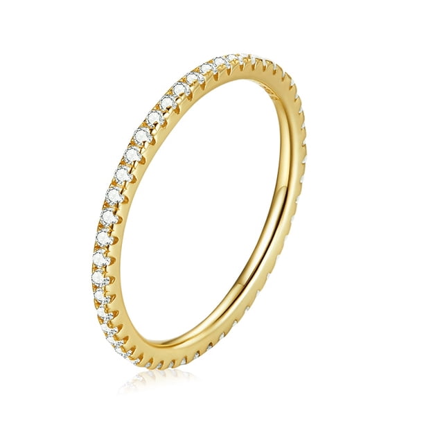 Bamoer, anillo de dedo de circón Multicolor de Plata de Ley 925 para mujer, moda deslumbrante, Anillos de piedra CZ, regalo de joyería Tan Jianjun unisex