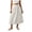 White, variant on Women's High Waist Solid Color Balloon Midi Skirt, Elastic Waist Casual Flowy Skirt with Pockets for Everyday Fashion