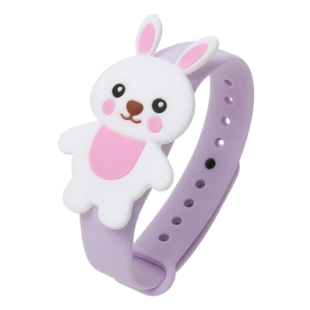 Pulsera repelente de mosquitos perfecl con aceite esencial y dibujos animados Conejo para adultos y niños