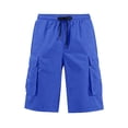 thumbnail image 7 of WERYOUNG Cargo Shorts For Men Solid Color Elastic Waist Casual Summer Athletic Shorts With Pockets For Outdoor Sports Versatile Bottoms L, 7 of 7