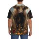 thumbnail image 3 of Fotbe Grassland Sunflower Cow Camisa Estampada de Manga Corta para Hombre, Casual de Verano, Estilo Playero, Sin Arrugas-X-Large, 3 of 5