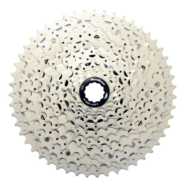 SunRace CSMS3 Cassette à Grand Rapport 11-51T, 10 Vitesses, Argent, XTE2193