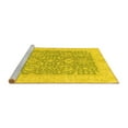 thumbnail image 2 of Ahgly Company Machine Washable Indoor Square Oriental Yellow Traditional Area Rugs, 8' Square, 2 of 4