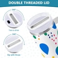 thumbnail image 3 of Yayeee 30oz Stainless Steel Tumbler with Straw and Handle Double-Wall Insulated Travel Water Bottle, Colorful Round, 3 of 8