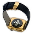 thumbnail image 2 of 24K Gold 42MM Iwatch Series 2 Stainless Steel Black Band Deploy Buckle, 2 of 3