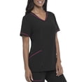 thumbnail image 5 of Signature Collection Women's V-Neck Scrub Top with Embroidery Accent, 5 of 8
