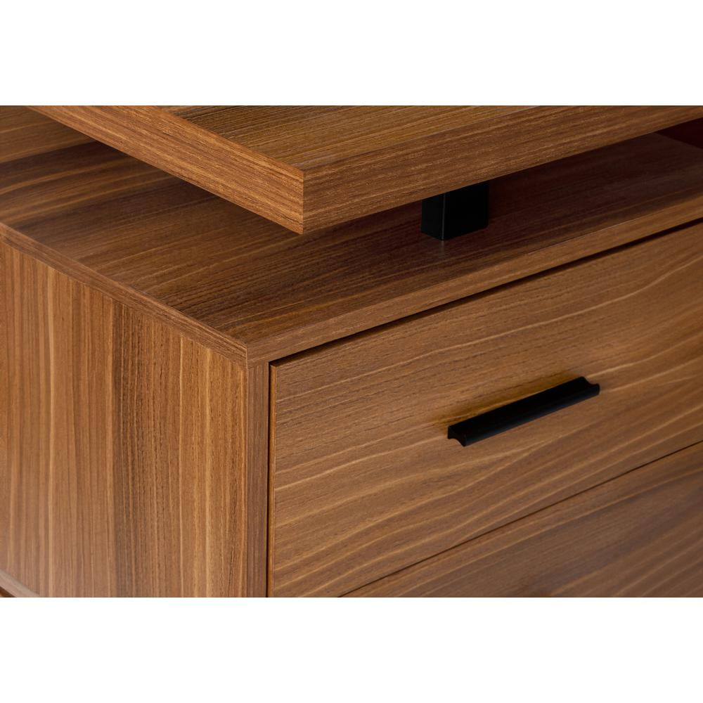 Monarch Specialties Computer Desk, Home Office, Corner, 70"L, L Shape, Work, Laptop, Walnut Laminate