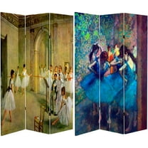 Oriental Furniture 6 ft. Tall Works of Degas Room Divider - Dancers - 3 Panel