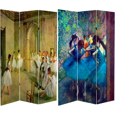 Oriental Furniture 6 ft. Tall Works of Degas Room Divider - Dancers - 3 Panel