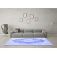 thumbnail image 3 of Ahgly Company Machine Washable Indoor Round Persian Blue Traditional Area Rugs, 4' Round, 3 of 4
