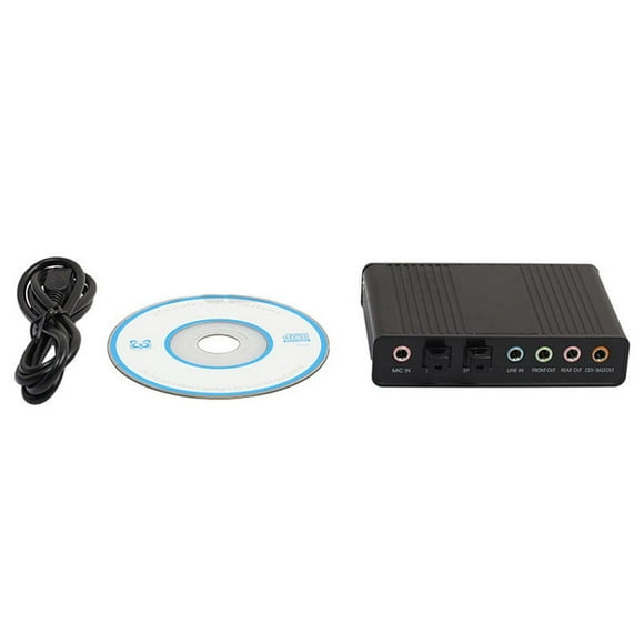 Tarjeta de sonido 5.1 Audio 4 canales Splitter SPDIF estéreo 32KHz 44KHz 48KHz Convertidor negro