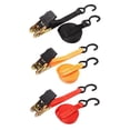 thumbnail image 2 of Cargo Ratchet Strap Durable Tie Down Strap for Automobile Cargo Bundling black, 2 of 6