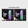 thumbnail image 1 of 32oz/900mL Motivational Water Bottle With Straw & Time Marker, Daily Water Intake Bottle With Carrying Strap For Fitness,Gym,School, Yoga, Hiking, And Also Suitable For Drinking Water At Ordinary Time, 1 of 5