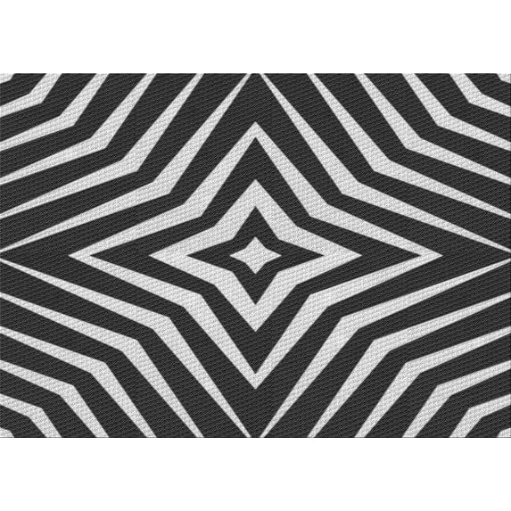 Ahgly Company Indoor Rectangle Patterned Charcoal Black Area Rugs, 5' x 7'