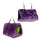thumbnail image 4 of Plush Snuggle Bird Hammock Hanging Snuggle Cave Happy Hut Bird Parrot Hideaway Size L (Purple), 4 of 6