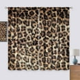 thumbnail image 3 of Brown Curtains 42Wx63H Inch Rod Pocket Leopard Print Bedroom Decor for Women Men Wild Safari Animal Skin Pattern Cheetah Fur Retro Wildlife Art Printed Living Room Window Drapes 2 Panels, 3 of 5