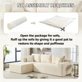 thumbnail image 3 of Aukfa 107" Cloud Sectional Couch Modern Modular Sofa with Deep Seat for Living Room, Installation Free, Chenille, Beige, 3 of 10
