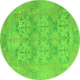 thumbnail image 1 of Ahgly Company Indoor Round Oriental Green Traditional Area Rugs, 6' Round, 1 of 4