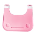 thumbnail image 1 of Bandeja de escritorio para silla de ruedas,Bandeja para silla de ruedas Bandeja para silla de ruedas Mesa Portavasos,Bandeja para el regazo de la silla de ruedas Portavasos Comer rosa acanalado, 1 of 8