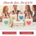 thumbnail image 7 of Mini Conversation Heart Canvas Bags,2026 New Valentine's Day Tote Heart Bags, Reusable Gift Bag for Women., 7 of 7