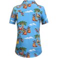 thumbnail image 2 of SSLR Women Santa Claus Ugly Hawaiian Christmas Shirts Tropical Aloha Beach Shirt Button Down Shirts, 2 of 8