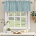 thumbnail image 2 of Vintage Haze Blue Curtain Valances for Windows, Kitchen Valance Window Treatments Panel 2 Pack, Farmhouse Retro Solid Color Linen Texture Rod Pocket Short Curtains for Bathroom Bedroom 60 x 18 Inch, 2 of 8