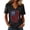 Black #57, variant on Women's 250th Anniversary Usa T Shirt 4th Of July V Neck Shirts Patriotic Short Sleeve Stars and Stripes Tops 1776 2026 Red Blue and White Lightweight Tees Orange XL