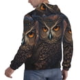thumbnail image 6 of Naloa Classical Style Brown Owl Men's Casual Hooded Collar Drawstring Hoodies Pullover Sweatshirts Casual Long Sleeve Shirts-4X-Large, 6 of 7
