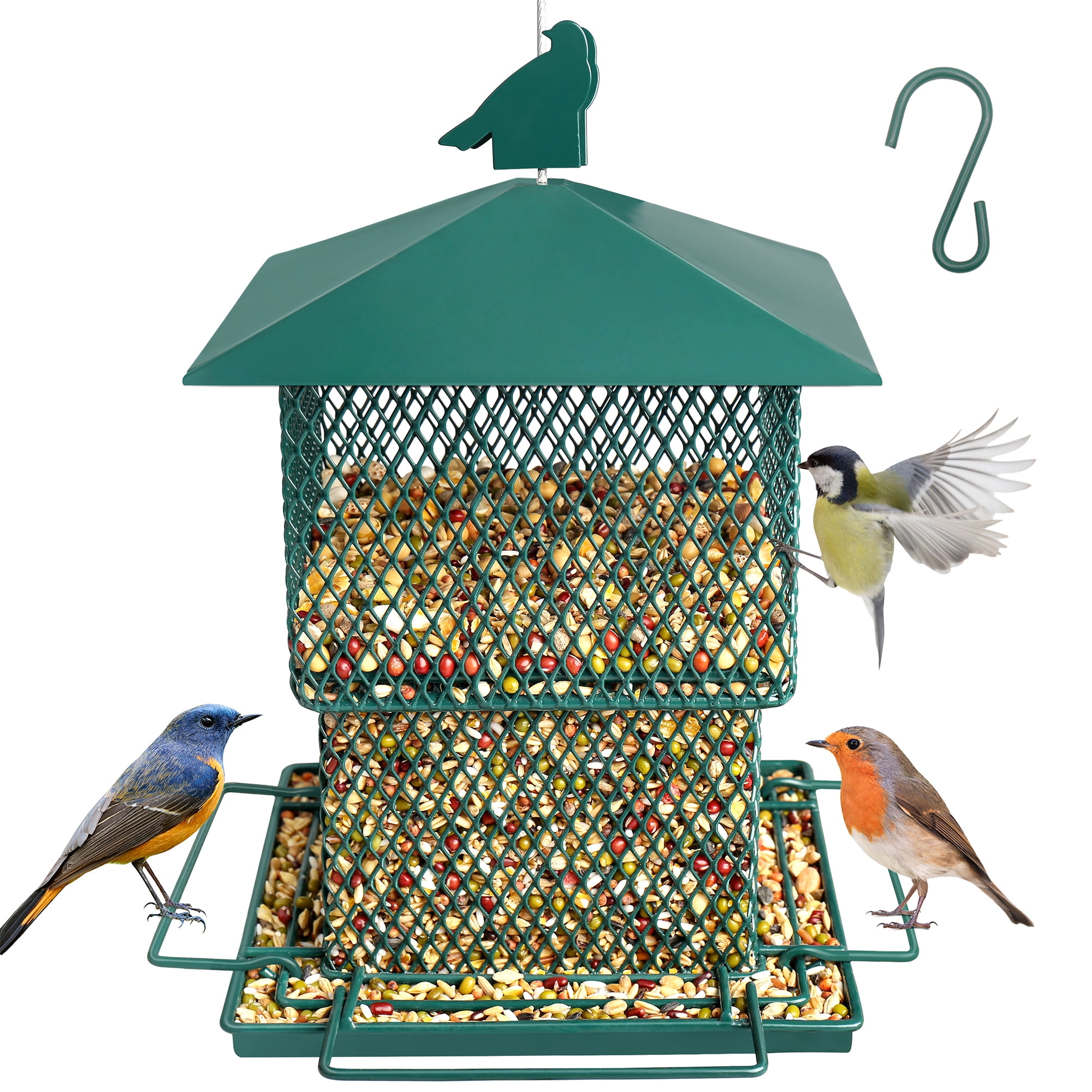 UPSKY Bird Feeders for Outside Wild Birds, Metal Bird Feeder for