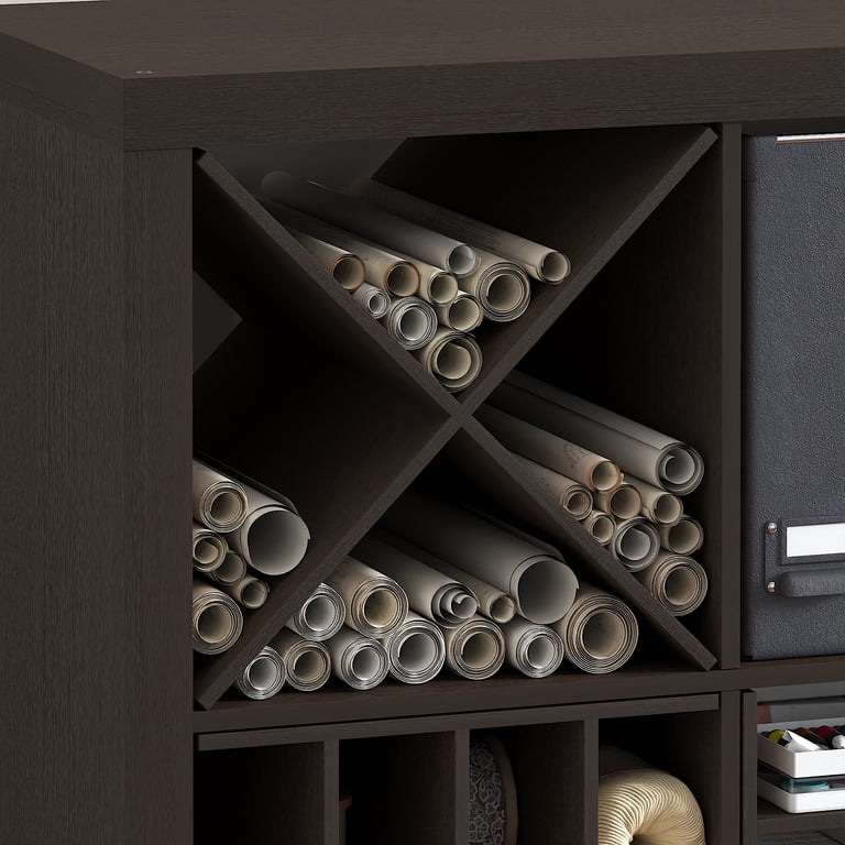 Furinno CUBICLE X-Shelf Cube Organizer 3-Shelf Accessory Black
