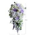 thumbnail image 2 of Bridal Bouquet – Handmade Rose & Butterfly Orchid Wedding Flowers, Waterfall Cascade Bouquet for Bride, Proposal, Church Wedding, Photography, 2 of 10