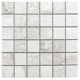 thumbnail image 4 of The Tile Life Wells Stone Slate 4" x 4" White Porcelain Mosaic Tile Sample, 1 Piece, 4 of 4