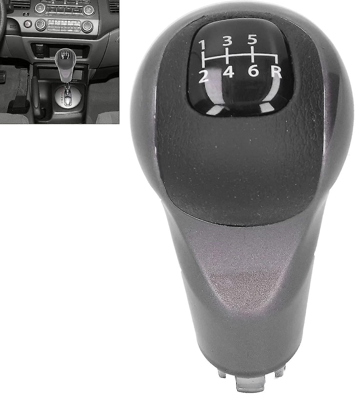 Pommeau De Levier De Vitesse Pour Honda Civic 2006-2011 (DX/EX/LX) - 6 Vitesses, Cuir Synthétique, Noir, Remplacement Direct