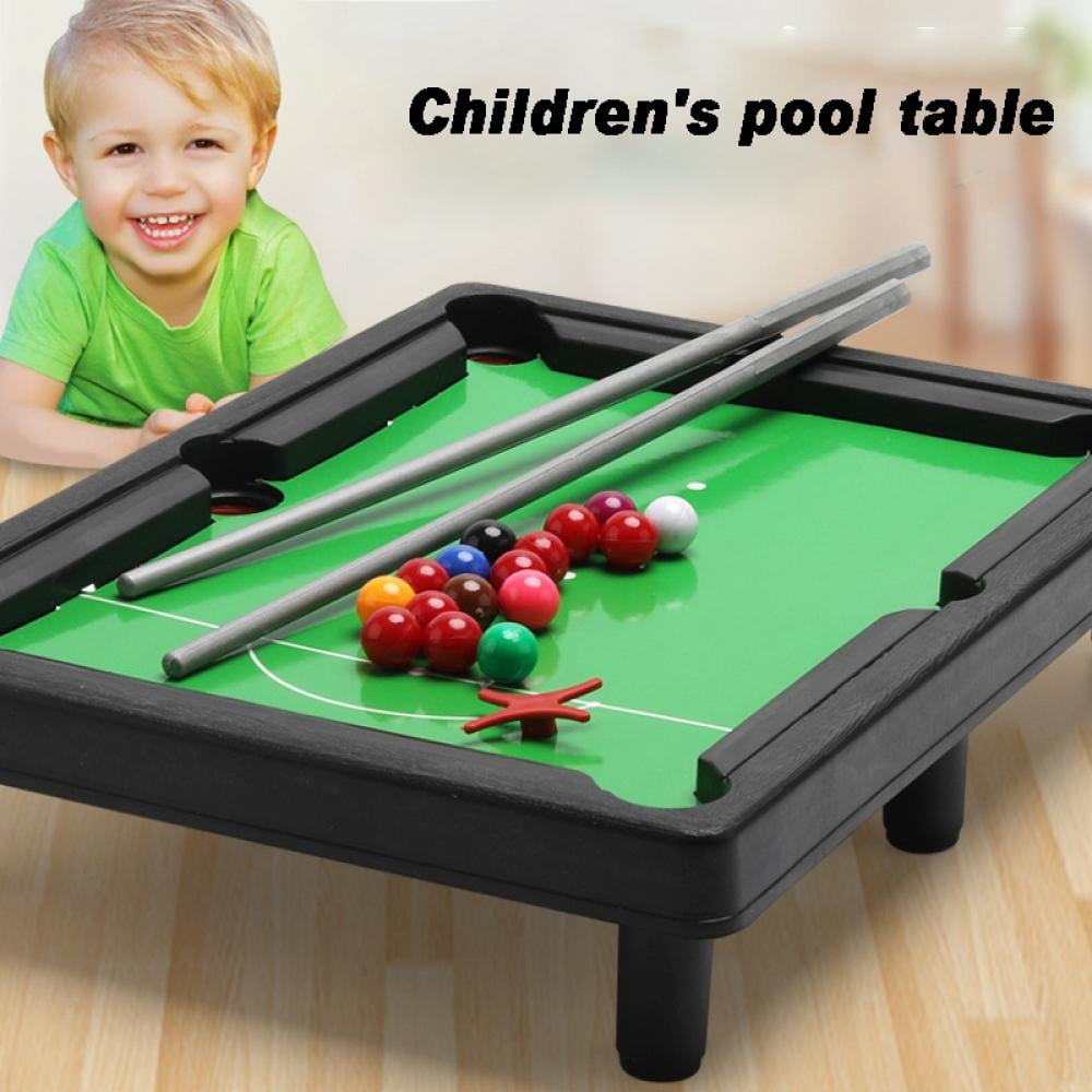Home Kids Fun Play Mini Tabletop Ball Billiards Game Sets Pool Table Desk Decors 