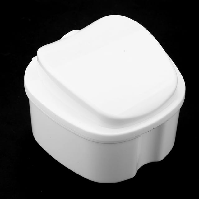 Estuche Para Dentaduras Postizas, Estuche Para Limpiador De Retenedores, Contenedor Para Dentaduras Postizas, Caja De Almacenamiento Para Dentaduras Postizas Con Pantalla De