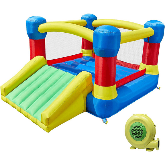 Hapcap Kid Inflatable Bounce House Slide Playhouse with Air Blower for Indoor or Backyard